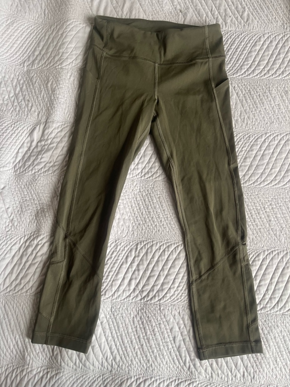lululemon athletica Olive Green Capris with Side Pockets